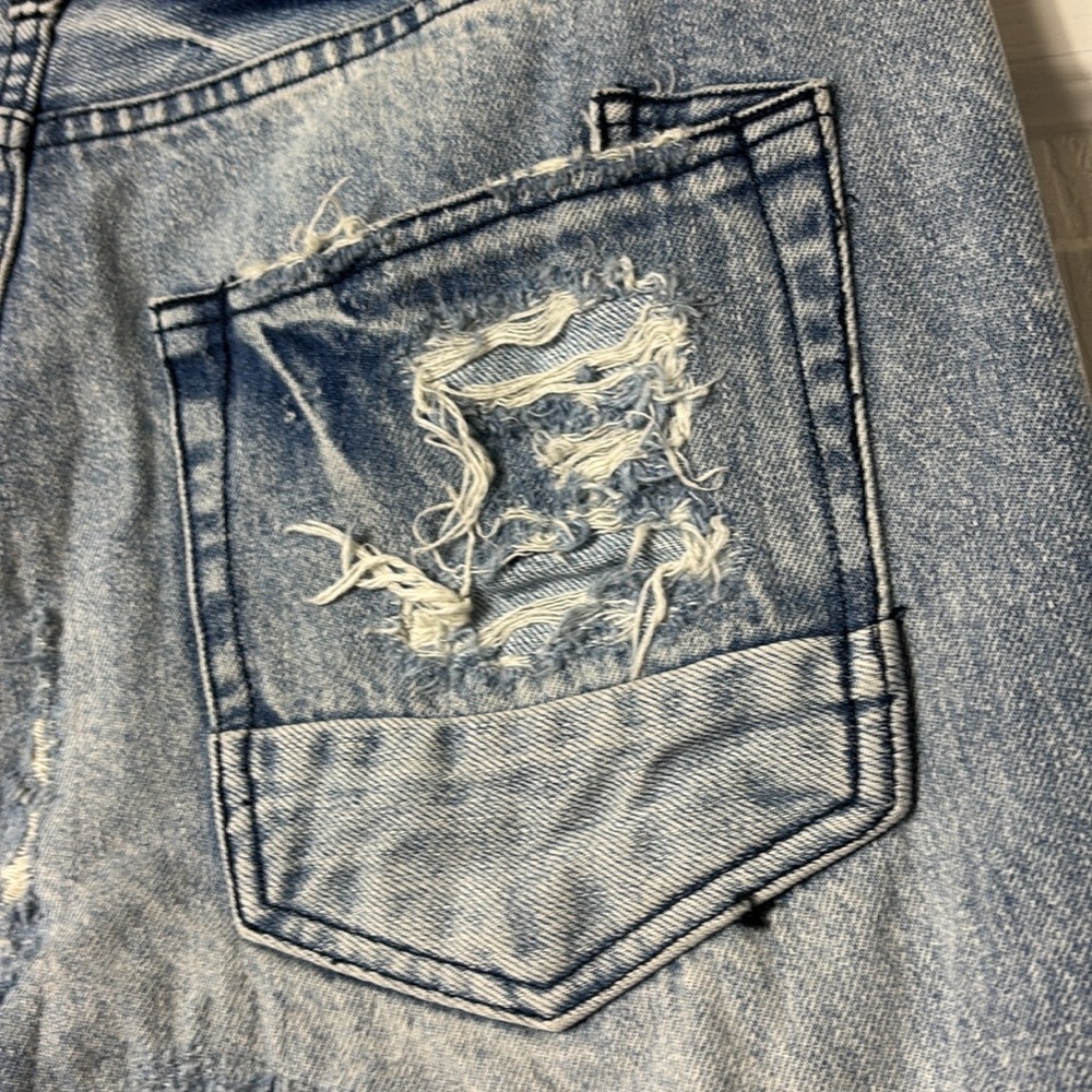 PRPS JEANS Le Sabre distressed cropped jeans men’s size 32  / unisex 100% Cotton - Picture 10 of 16
